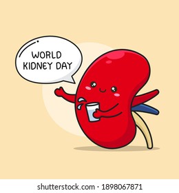 cute kidney in world kidney day campaign