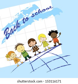 Cute kids around the world in vector