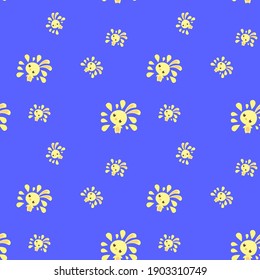 Cute kids baby seamless repeat pattern, print funny and pastel mono colors