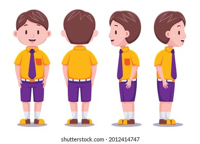 Niño pequeño estudiante de diseño plano