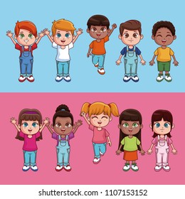 Cute kids cartoon