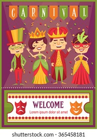 Cute Kids Costume party invitations. Vector
