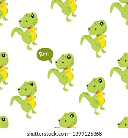 Cute kids dinosaurs pattern for girls and boys. Colorful dinosaurs on the abstract grunge background.. The dinosaurs pattern is made in neon colors. Urban pattern. backdrop for textile and fabric.