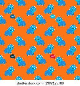 Cute kids dinosaurs pattern for girls and boys. Colorful dinosaurs on the abstract grunge background.. The dinosaurs pattern is made in neon colors. Urban pattern. backdrop for textile and fabric.