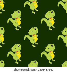 Cute kids dinosaurs pattern for girls and boys. Colorful dinosaurs on the abstract grunge background.. The dinosaurs pattern is made in neon colors. Urban pattern. backdrop for textile and fabric.