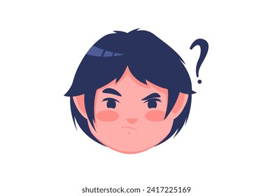Cute Kids Expression Sticker Design