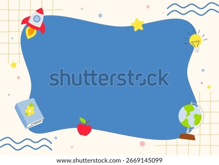 cute kids frame background vector