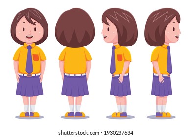 Cute Kids Girl Student #01