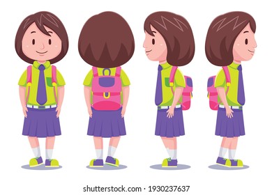 Cute Kids Girl Student #01