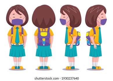 Cute Kids Girl Student #01