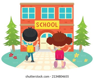 Cute kids go back to school