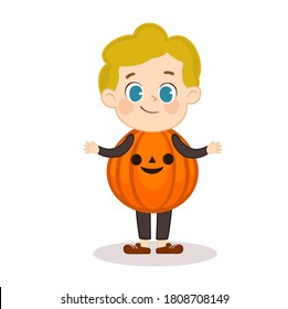 
Cute Kids halloween costumes Vector
