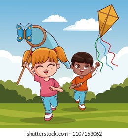 Cute kids having fun