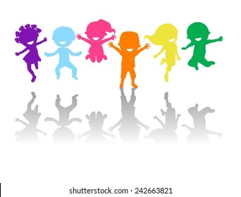 Cute Kids Jumping