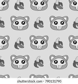 Cute kids monkey pattern for girls and boys. Colorful monkey, stars on the abstract background create a fun cartoon drawing. The pattern is made in pastel colors. Urban monkey background for textile.