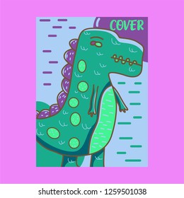 Cute kids Monster cover and packaging design set vector illustration - Vector
