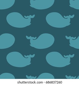 Cute kids pattern for girls and boys. Colorful whale on the abstract bright background create a fun cartoon drawing.The background is made in dark colors.Urban backdrop for textile and fabric