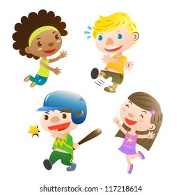 cute kids playing