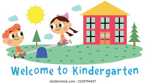 Junge Kinder, die im Kindergarten spielen