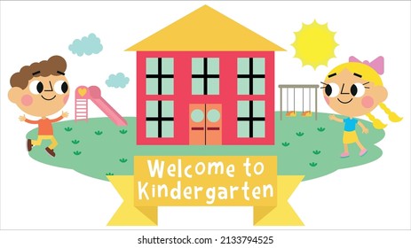 Junge Kinder, die im Kindergarten spielen