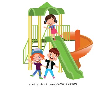 cute kids playing in the park