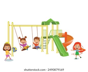 cute kids playing in the park