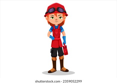 Cute Kids Profession Character Illustration
