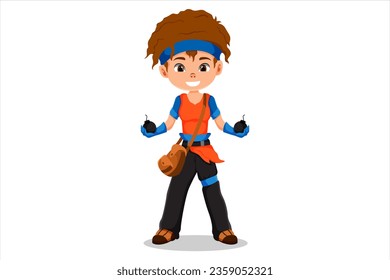 Cute Kids Profession Character Illustration