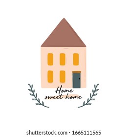 Cute kids scandinavian characters set including trendy quotes and cool animal decorative hand drawn elements. Cartoon doodle  illustration for baby shower, nursery room decor, children design. Vector.