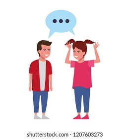 Cute kids talking