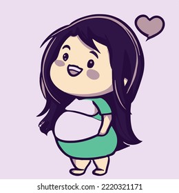 Cute kids vector illustration. vector cartoon style