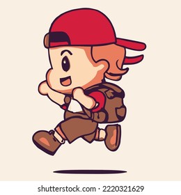 Cute kids vector illustration. vector cartoon style