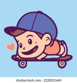 Cute kids vector illustration. vector cartoon style