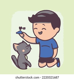 Cute kids vector illustration. vector cartoon style