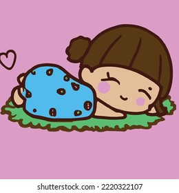 Cute kids vector illustration. vector cartoon style