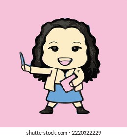 Cute kids vector illustration. vector cartoon style