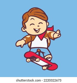 Cute kids vector illustration. vector cartoon style