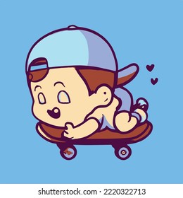 Cute kids vector illustration. vector cartoon style