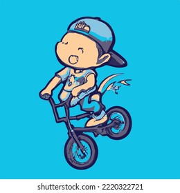 Cute kids vector illustration. vector cartoon style