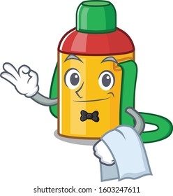 Cute kids water bottle Scroll Character stand as a Waiter look