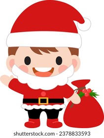 Cute kids wearing Christmas costumes,  Merry christmas clipart