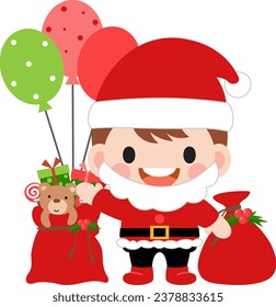 Cute kids wearing Christmas costumes,  Merry christmas clipart