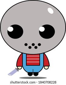 Cute Killer Monster on Halloween Day