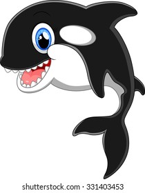 Cute killer whale cartoon