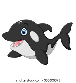 Cute killer whale cartoon