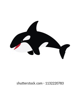 Cute killer whale vector graphic element design