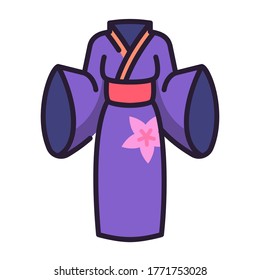 Cute Kimono simple illustration concept