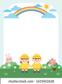 Cute Kindergarten Illustration Vector EPS10