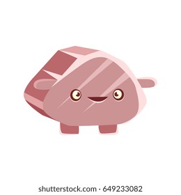 Cute kindly smiling rock element. Cartoon emotions character vector Illustration