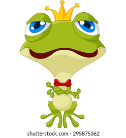 Cute king frog posing